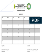 Calendar of or 2023
