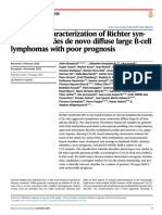 Molecular Characterization of Richter Syn-Drome Identi Fies de Novo Diffuse Large B-Cell Lymphomas With Poor Prognosis