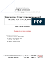 Epreuve E2 Bac Pro SN Nouvelle Caledonie 2022 Ssiht Elements de Correction