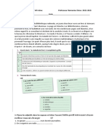 Evaluation Écrite n2 Classe 8