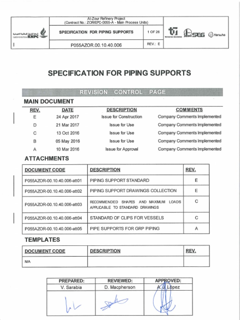 Support Specification | PDF