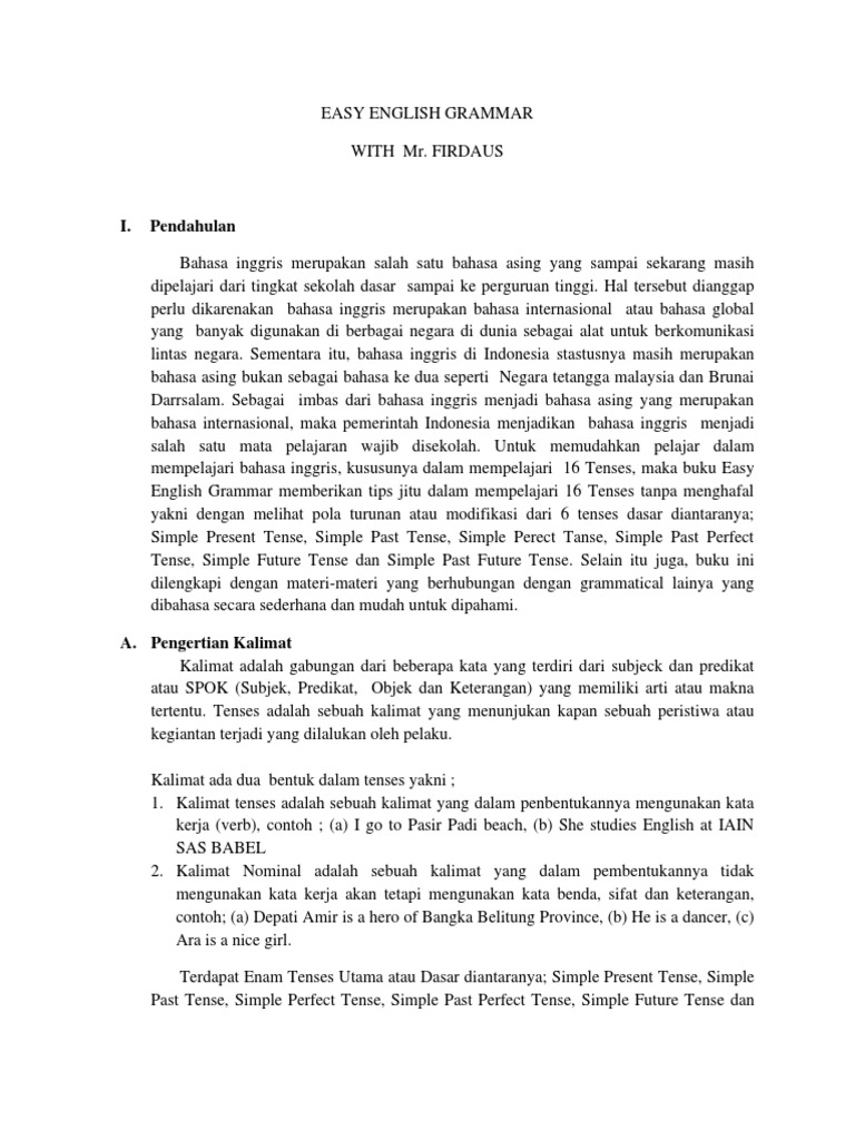 Easy English Grammar PDF