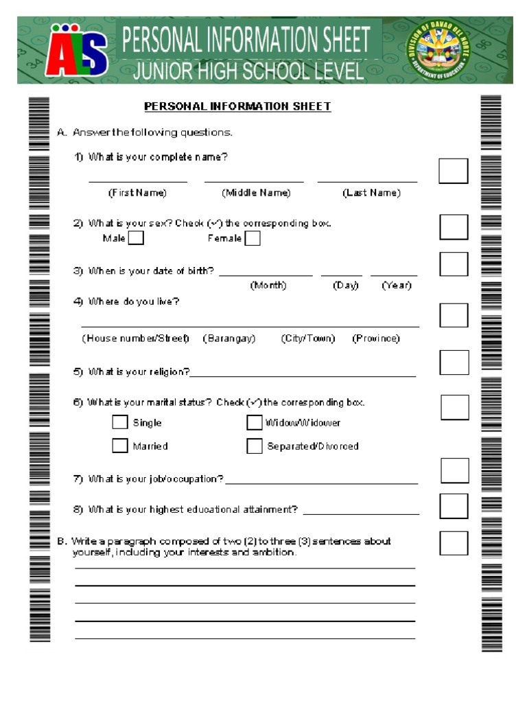 FLT Answer Sheet Secondary Level PDF