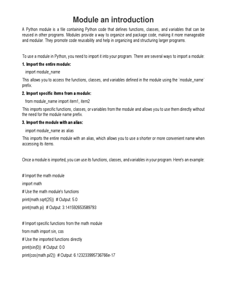 Module an introduction pdf modular programming namespace
