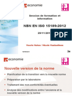 NBN EN ISO 15189:2012: Session de Formation Et Information