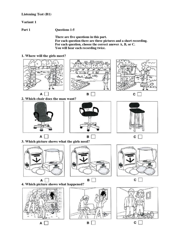 B1 Listening Test Practice | PDF | Art