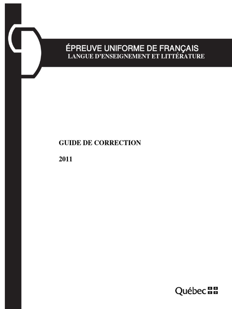 Guide de Correction Épreuve de Français | PDF | Phrase | Ponctuation