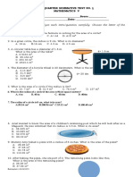 4th QUARTER - MATH 5 - SUMMATIVE TEST NO.1