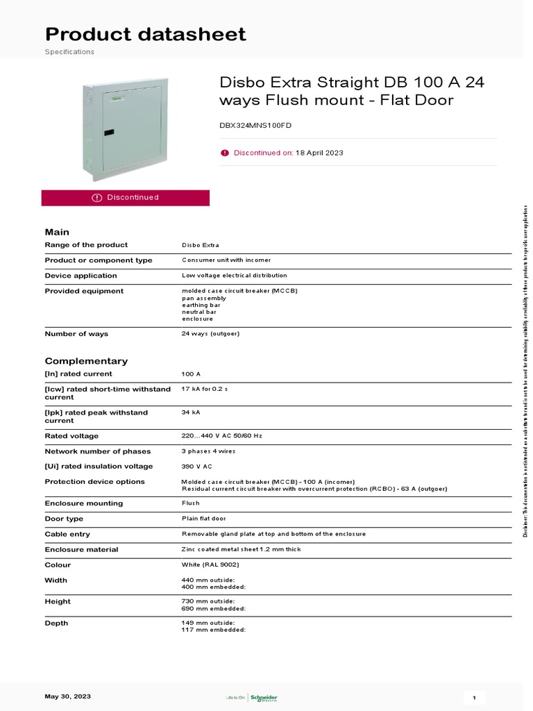Acti9 Disbo - DBX324MNS100FD | PDF