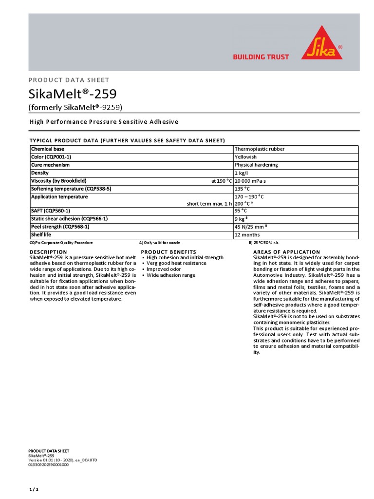 Keo Sikamelt-259 | PDF