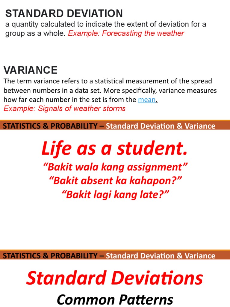 Statistics Powerpoint | PDF | Variance | Standard Deviation