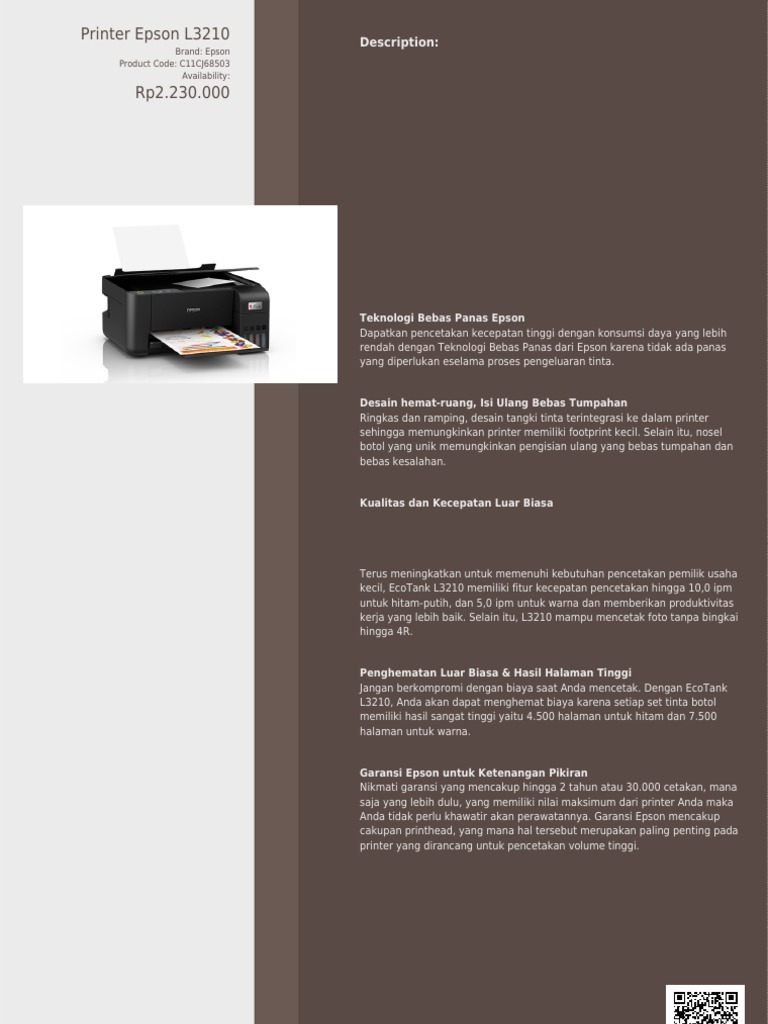Printer Epson L3210 | PDF