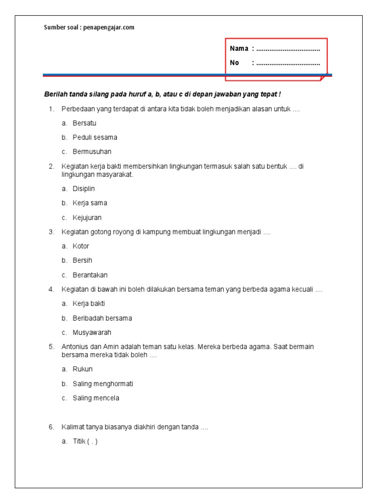 Meraih Keberhasilan Akademik: Panduan Lengkap Mengunduh Soal Kelas 2 Tema 1-4