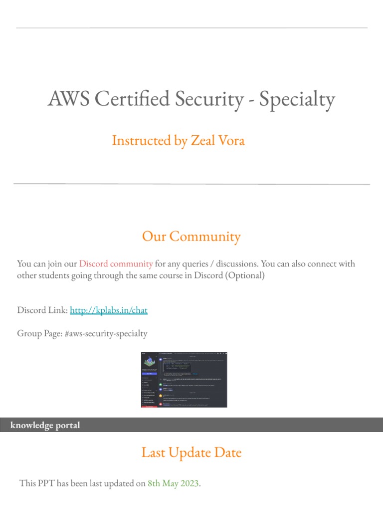 KPLABS+ +AWS+Security+ +Specialty+Notes+NEW | PDF | Amazon Web Services ...