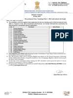 Exam Schedule of JNU Recruitment (Non - Teaching Po