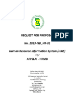 HR Software Request For Proposal (RFP)
