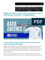 MUJERES. Katie Zaferes, Triatleta y Madre Al Mismo Tiempo, Alienta La Maternidad para Las Deportistas CULTURIZAR MEDIOS