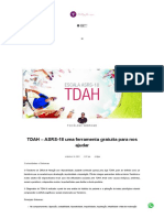 TDAH - ASRS - 18 Uma Ferramenta para Compreender o TDAH em Adultos
