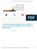 "La Cultura Griega Antigua Sigue Siendo La Cultura Viva Más Poderosa en El Mundo" - A. Marcolongo