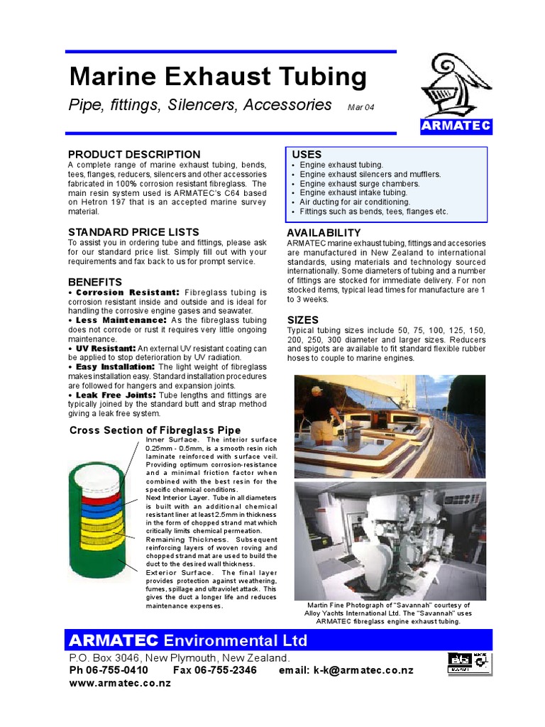 Armatec Marine FR Exhaust Tubing | PDF | Technology & Engineering