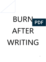 Burn After Writing Front Page PDF