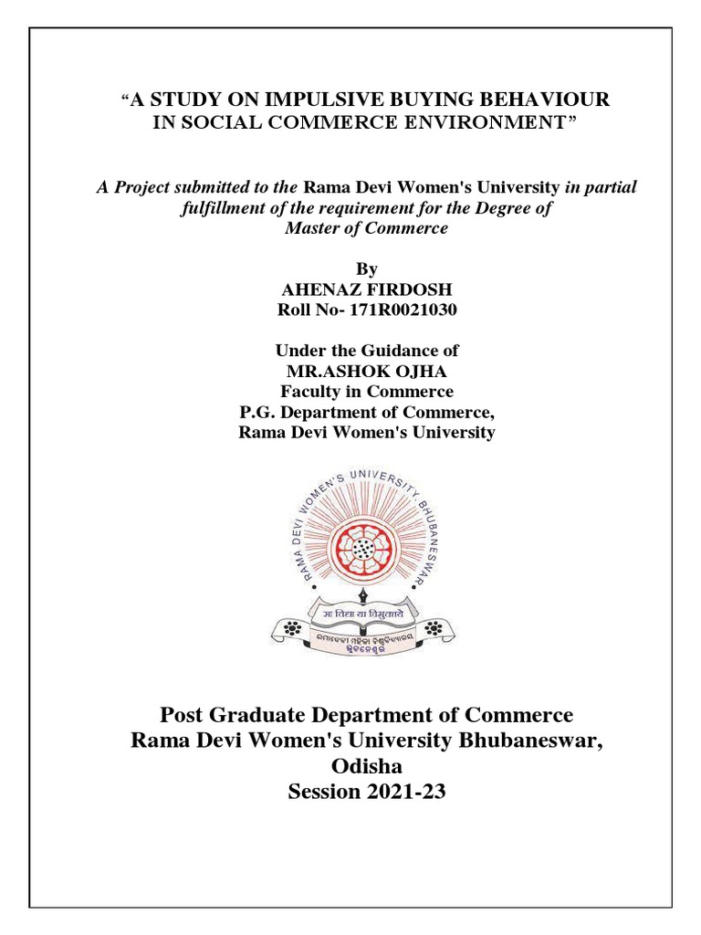 Project Mcom | PDF | Business