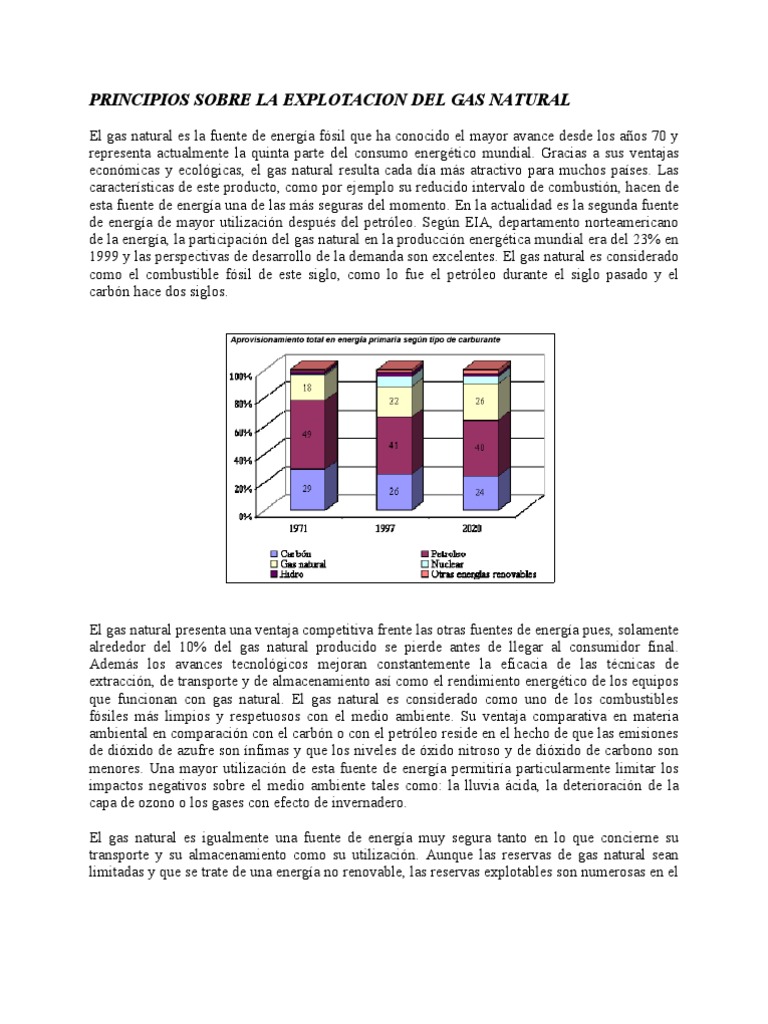 Principios de Explotación del Gas Natural | PDF | Gas natural | Gas ...