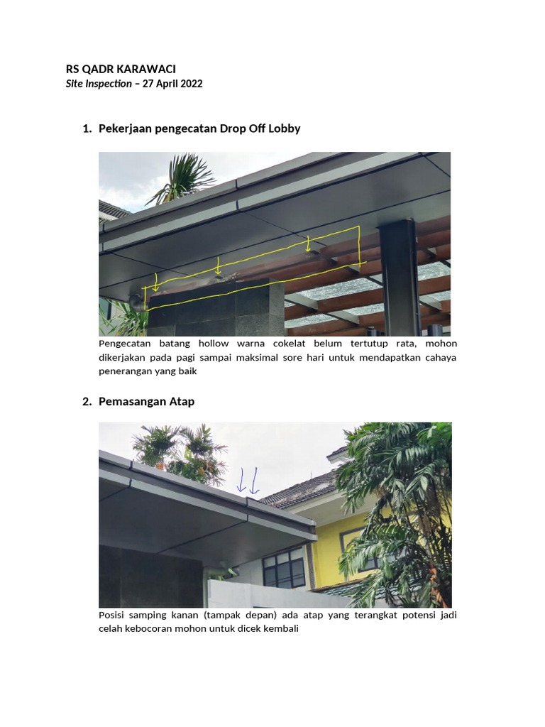 Site Inspection Lobby Drop Off | PDF