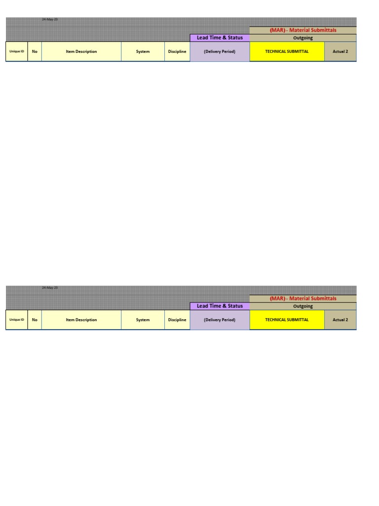 MEP Material Submittals Tracker | PDF | Power Engineering | Electricity