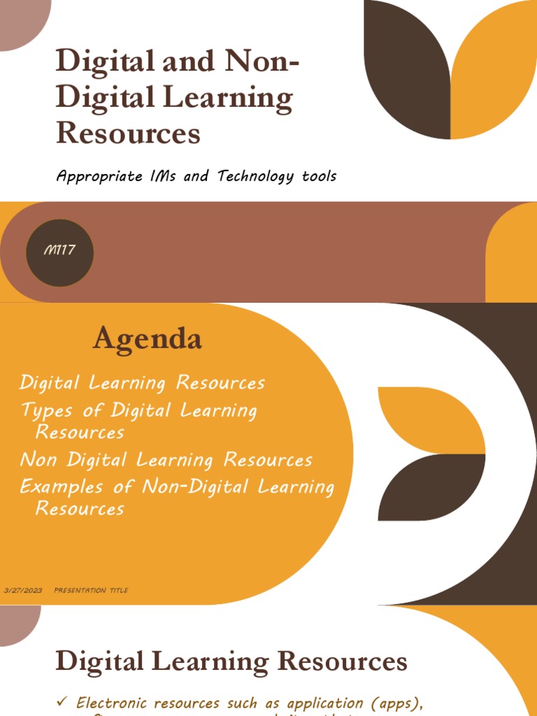 Digital and Non Digital Learning Resources PDF