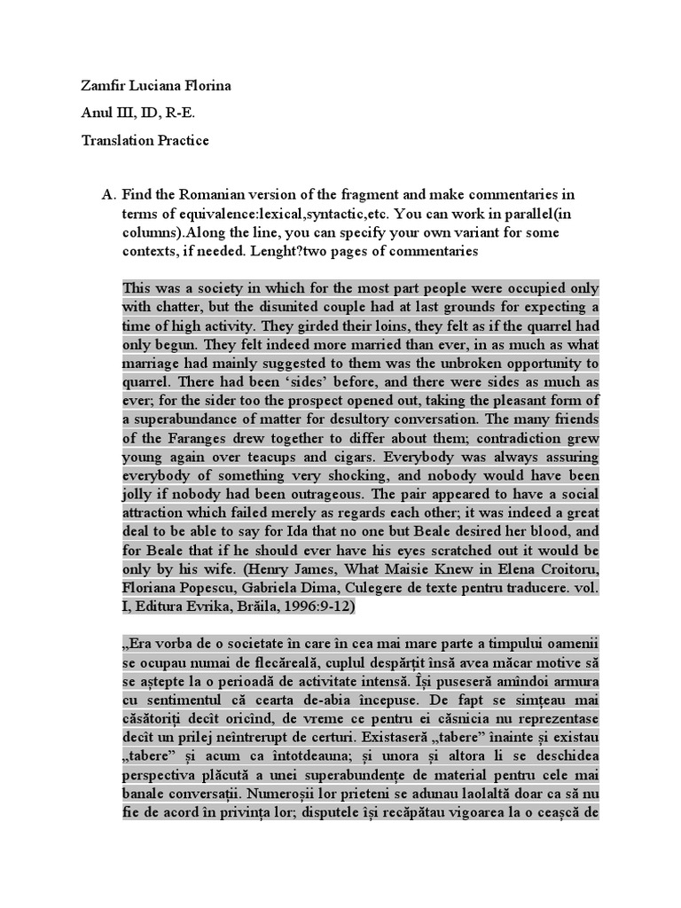 CO - Assignment - ID - III - Zamfir Luciana Florina | PDF