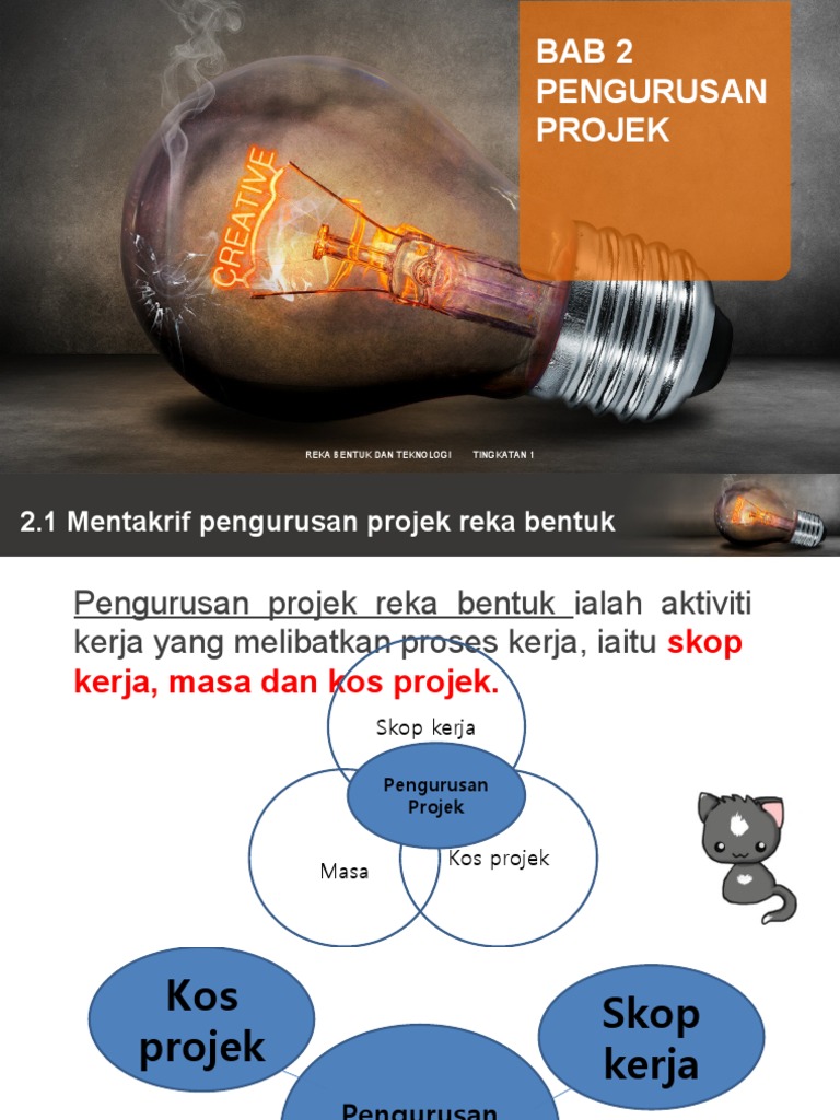Bab 2 Pengurusan projek (Reka Bentuk dan Teknologi) | PDF