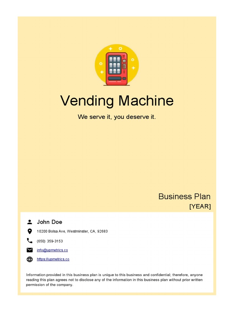 vendingmachinebusinessplanexample PDF Gross Margin Expense