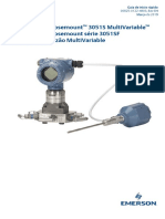 Guia de Início Rápido Rosemount 3051s Multivariable Transmissor Transmissor Rosemount Série 3051sf Medidor de Vazão Multivariable PT BR 174892