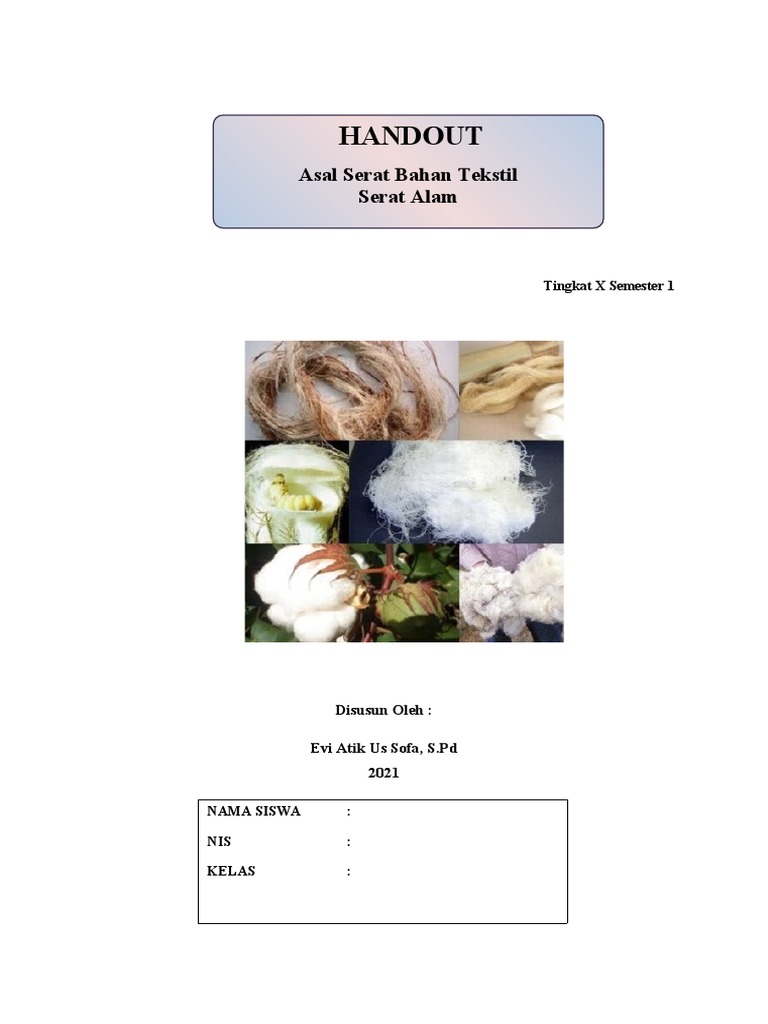 Modul Asal Serat Dan Serat Alam | PDF | Griya & Taman
