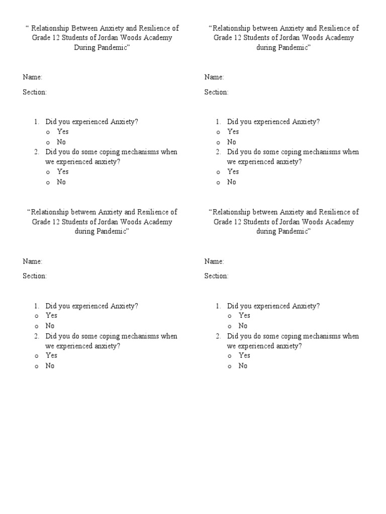 First Questionnaire 50 Copies 1 PDF
