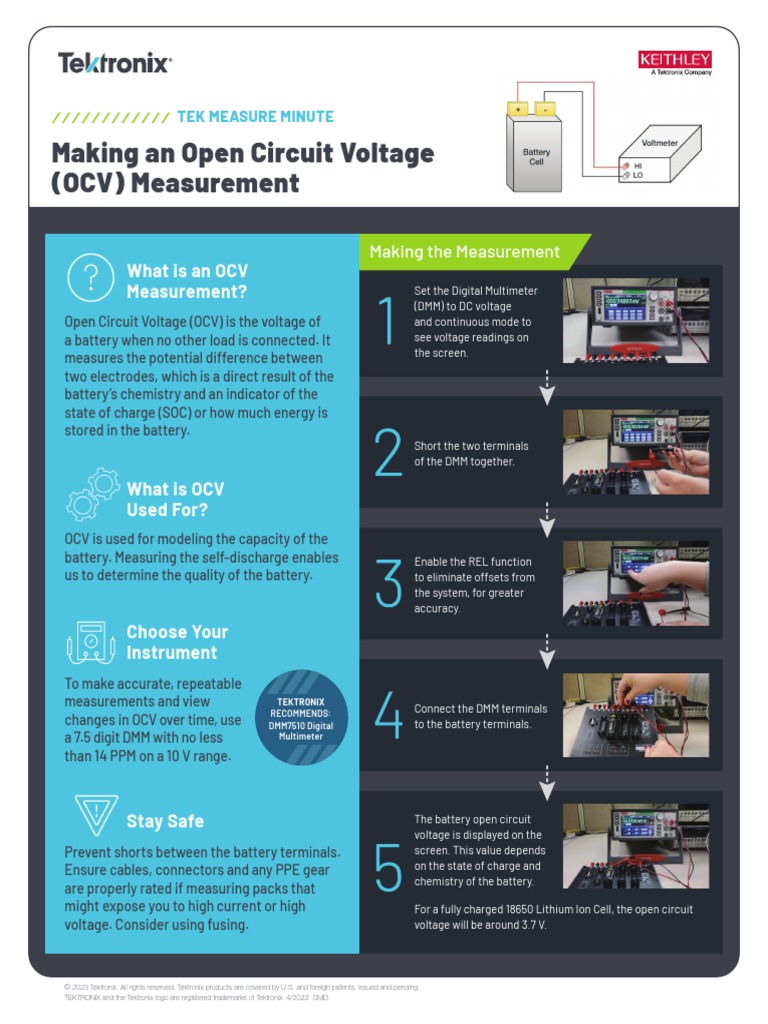 Open Circuit Voltage Measurement Guide | PDF | Manufactured Goods ...