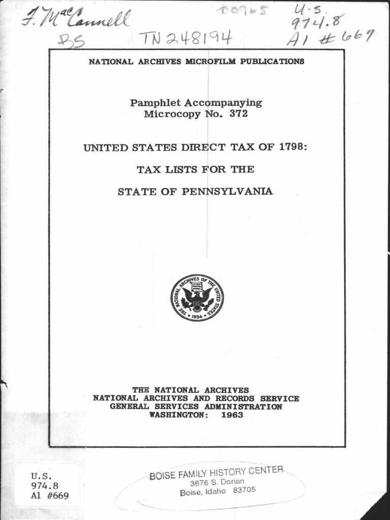 US Direct Tax of 1798 PDF