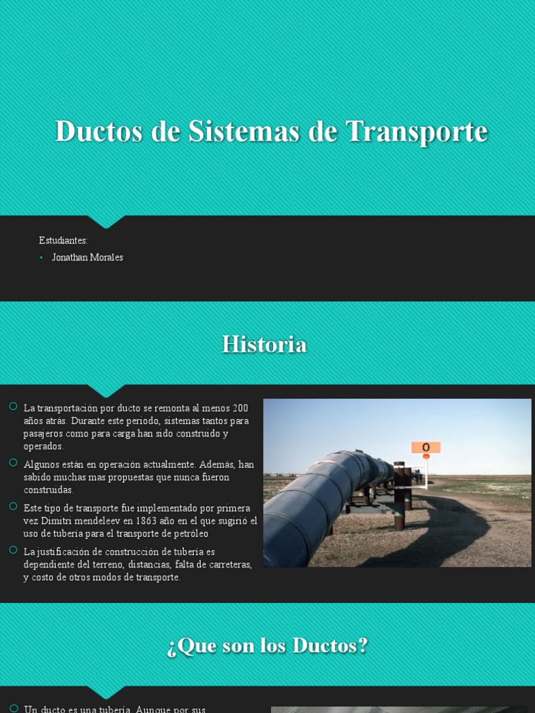 Ductos: Tipos y Ventajas en Transporte | PDF | Tubería (transporte de ...