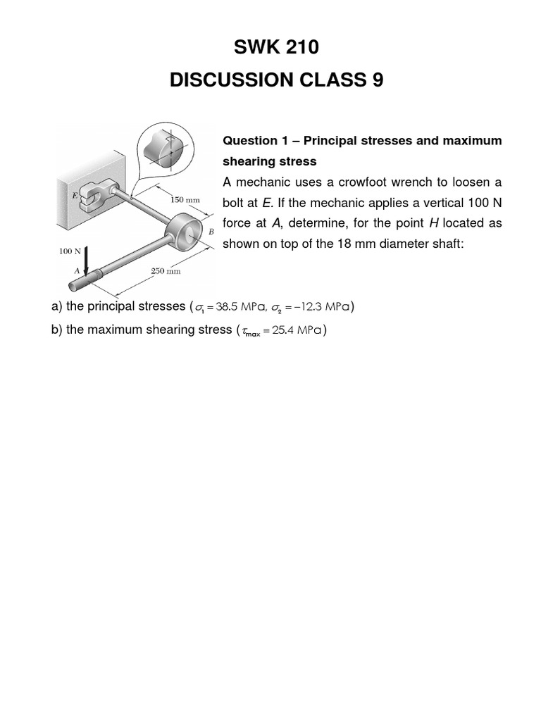 Plane Stress Analysis in Mechanics | PDF | Teaching Methods & Materials ...
