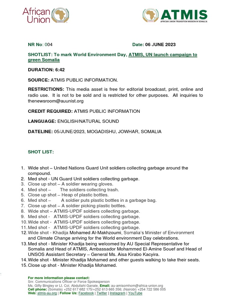 To Mark World Environment Day, ATMIS, UN Launch Campaign To Green