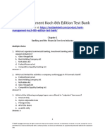 Bank Management Koch 8th Edition Test Bank