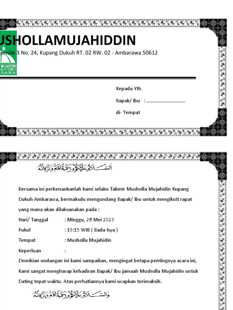 04 Undangan Tasyakuran | PDF