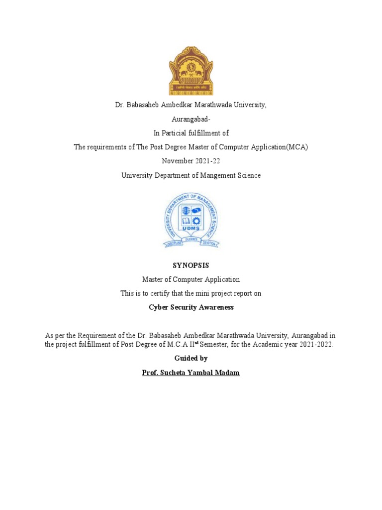 Cyber Security Awareness Mini Project | PDF