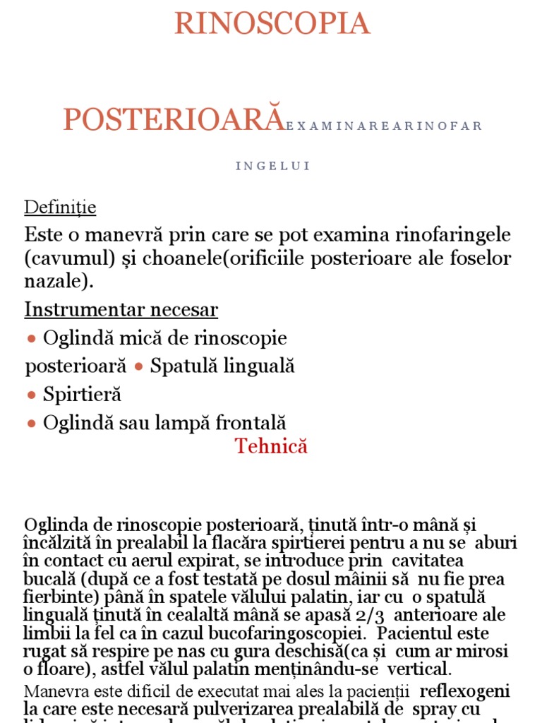 2.rinoscopia Posterioară | PDF