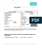 Certificación Afiliatoria Grupo Familiar FLORES SANDRA CLAUDIA
