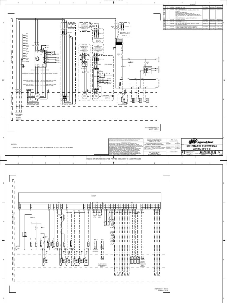 Ingersoll Rand Electrical Wiring Schematic | PDF | Electricity ...