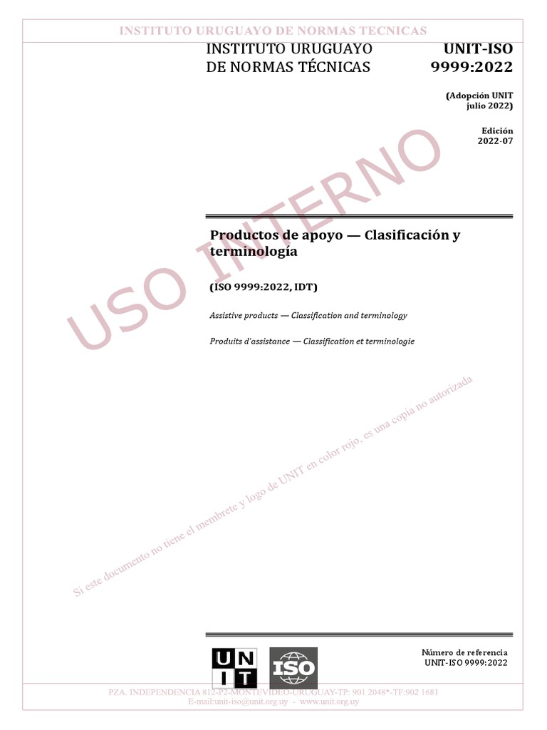 UnitIso 9999 2022 Descargar gratis PDF Organización internacional