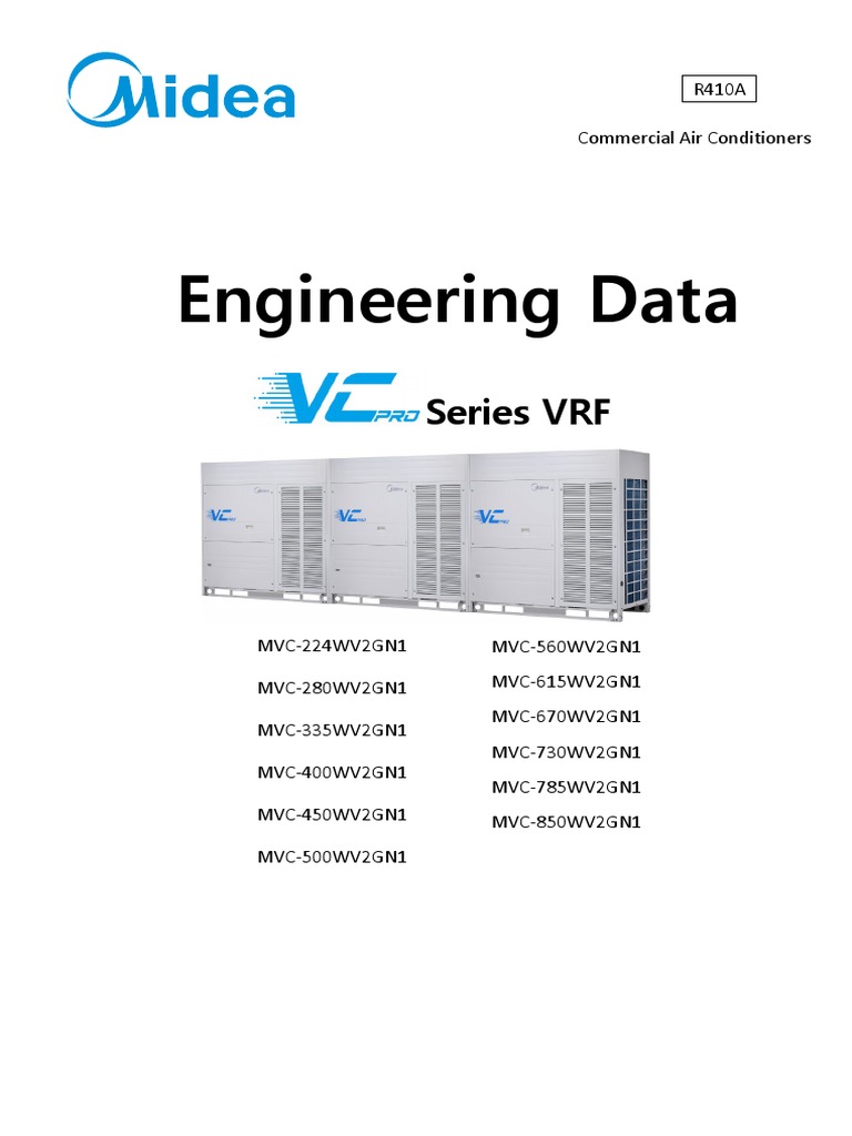 Midea VC Pro VRF Engineering Data | PDF | Power Supply | Heat