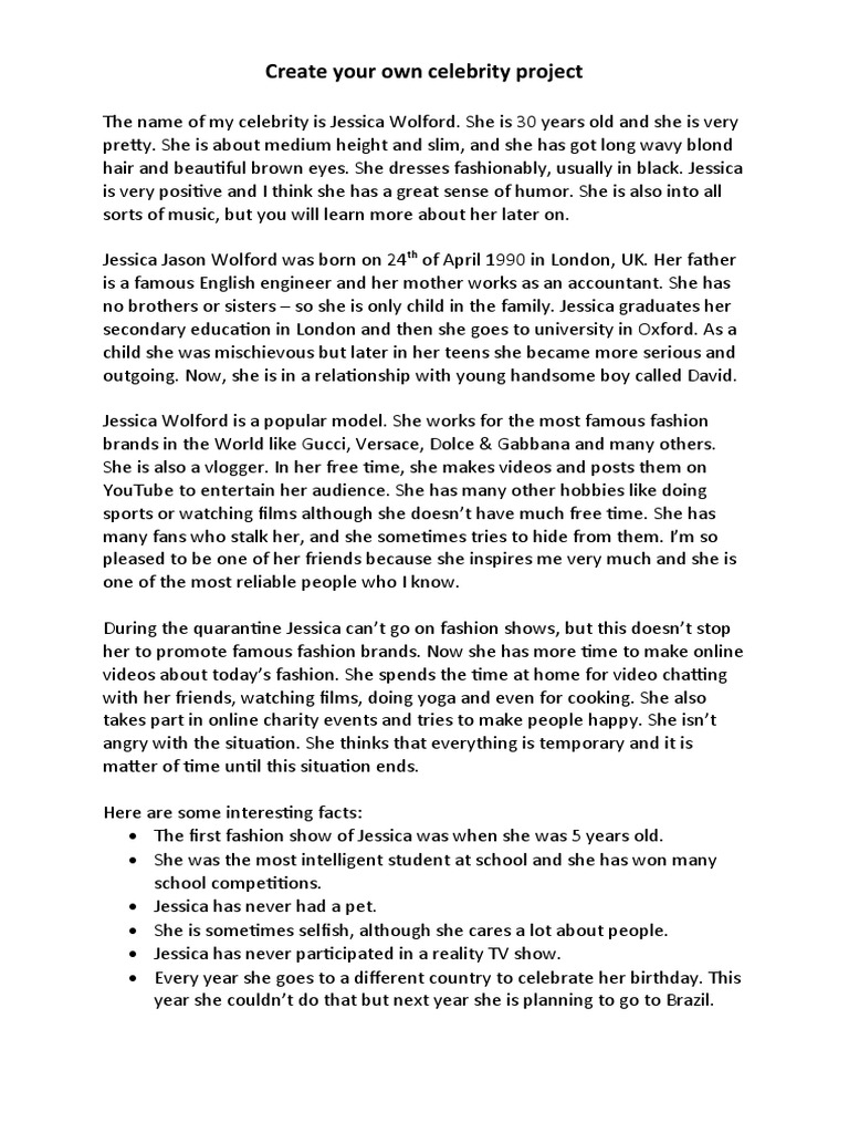 My Celebrity PDF